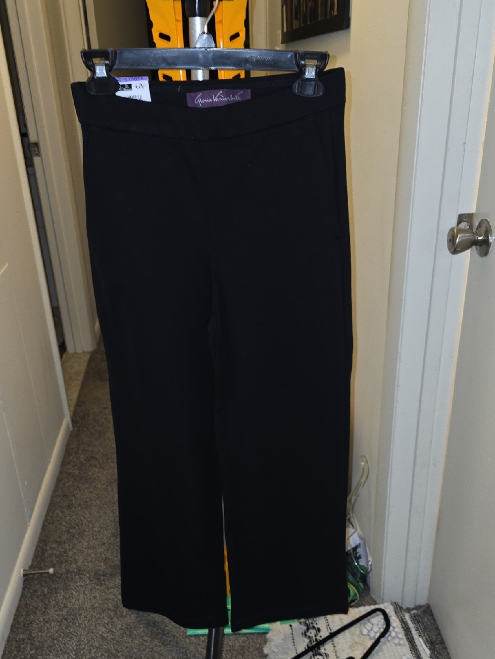NWT Gloria Vanderbilt Black Wide-Leg Ponte Pull-On Pants